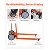 image:imageVEVOR Material Lift Winch Stacker 551 lbs Capacity Heavy Duty Pallet Truck Dolly with Adjustable Forks amp 6Wheel System 70 inch Max Lifting Height Industrial Manual Pallet Truck Dolly330 lbs
