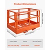 image:imageVEVOR Mesh Telehandler Work Platform 48 x 715 Inch Man Safety Basket 2000 lbs Capacity Forklift Telehandler Attachment Safety Cage Heavy Duty Carbon Steel for Most Aerial Jobs Lifting Loader