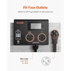 image:imageVEVOR NEMA Splitter for Dryer and EV 3Color LED Indicator 240V Smart Power Distribution with NEMA 1450 Plug Two NEMA 1450 Outlets 34 in LCD Screen Max 40A Dryer EV Tested to ETL StandardNEMA 1450P to 1450R2