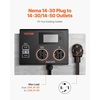 image:imageVEVOR NEMA Splitter for Dryer and EV 3Color LED Indicator 240V Smart Power Distribution with NEMA 1450 Plug Two NEMA 1450 Outlets 34 in LCD Screen Max 40A Dryer EV Tested to ETL StandardNEMA 1430P to 1430R1450R