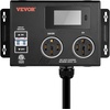 image:imageVEVOR NEMA Splitter for Dryer and EV 3Color LED Indicator 240V Smart Power Distribution with NEMA 1450 Plug Two NEMA 1450 Outlets 34 in LCD Screen Max 40A Dryer EV Tested to ETL StandardNEMA 1450P to 1450R2