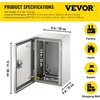 image:imageVEVOR NEMA Steel Enclosure 12 x 12 x 8 NEMA 4X Steel Electrical BoxIP66 Waterproof amp DustproofOutdoorIndoor Electrical Junction Boxwith Mounting Plate12 x 8 x 6