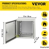 image:imageVEVOR NEMA Steel Enclosure 12 x 12 x 8 NEMA 4X Steel Electrical BoxIP66 Waterproof amp DustproofOutdoorIndoor Electrical Junction Boxwith Mounting Plate12 x 12 x 6