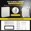 image:imageVEVOR NEMA Steel Enclosure 24 x 24 x 12 NEMA 4X Steel Electrical Box IP66 Waterproof amp Dustproof OutdoorIndoor Electrical Junction Box with Mounting Plate20 x 16 x 6