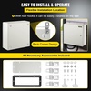 image:imageVEVOR NEMA Steel Enclosure 24 x 24 x 12 NEMA 4X Steel Electrical Box IP66 Waterproof amp Dustproof OutdoorIndoor Electrical Junction Box with Mounting Plate20 x 20 x 6