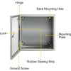 image:imageVEVOR NEMA Steel Enclosure 24 x 24 x 12 NEMA 4X Steel Electrical Box IP66 Waterproof amp Dustproof OutdoorIndoor Electrical Junction Box with Mounting Plate16 x 16 x 8
