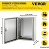 image:imageVEVOR NEMA Steel Enclosure 24 x 24 x 12 NEMA 4X Steel Electrical Box IP66 Waterproof amp Dustproof OutdoorIndoor Electrical Junction Box with Mounting Plate16 x 12 x 6
