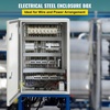 image:imageVEVOR NEMA Steel Enclosure 24 x 24 x 12 NEMA 4X Steel Electrical Box IP66 Waterproof amp Dustproof OutdoorIndoor Electrical Junction Box with Mounting Plate24 x 16 x 10