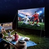 image:imageVEVOR Outdoor Movie Screen wStand 150 Portable Movie Screen 169 HD Wide Angle Outdoor Projector Screen Front amp Rear Projection wStorage Bag amp Stand for Office Home Theater Outdoor Indoor Use  Front amp Rear Projection Wide Angle with Storage Bag for Office Home Theater Outdoor and Indoor Use Black and White150inch