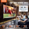 image:imageVEVOR Outdoor Movie Screen wStand 150 Portable Movie Screen 169 HD Wide Angle Outdoor Projector Screen Front amp Rear Projection wStorage Bag amp Stand for Office Home Theater Outdoor Indoor Use  Front amp Rear Projection Wide Angle with Storage Bag for Office Home Theater Outdoor and Indoor Use Black and White150inch