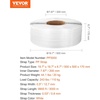 image:imageVEVOR Packaging Polypropylene PP Strapping Roll 9900 Length x 12 Width x 003 Thickness 243 lbs Break Strength Heavy Duty Banding Pallet Strap Coil Portable Strong Packing Straps WhitePP 9900 x 05