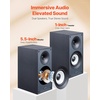 image:imageVEVOR Passive Bookshelf Speaker 300W Book Shelf Stereo Speakers with 525Inch Woofer and 1Inch Tweeter Detachable Grille 65Hz20KHz Frequency Response Wooden Enclosurefor Home Theater 1 Pair55 Inch