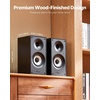 image:imageVEVOR Passive Bookshelf Speaker 300W Book Shelf Stereo Speakers with 525Inch Woofer and 1Inch Tweeter Detachable Grille 65Hz20KHz Frequency Response Wooden Enclosurefor Home Theater 1 Pair55 Inch