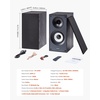 image:imageVEVOR Passive Bookshelf Speaker 300W Book Shelf Stereo Speakers with 525Inch Woofer and 1Inch Tweeter Detachable Grille 65Hz20KHz Frequency Response Wooden Enclosurefor Home Theater 1 Pair55 Inch