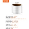 image:imageVEVOR Polyester Strapping Roll 330 Length x 34 Width x 003 Thickness 1763 lbs Break Strength Heavy Duty Banding Pallet Strap Coil Portable Strong Banding Packing Straps White