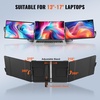 image:imageVEVOR Portable Laptop Screen Extender 14 FHD 1080P IPS Dual Extended Monitor for 1317 Laptop Swivel Portable Monitor USBCUSBAMini HDMI Port Compatible with MacWinsAndroidSwitchPS514 Triple Screen Extender