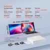 image:imageVEVOR Portable Laptop Screen Extender 14 FHD 1080P IPS Dual Extended Monitor for 1317 Laptop Swivel Portable Monitor USBCUSBAMini HDMI Port Compatible with MacWinsAndroidSwitchPS514 Dual Screen