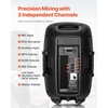 image:imageVEVOR Portable PA System with Microphone 300W Powered Sound System with 8 Channel Mixer Dual 8 Speakers Wireless Bluetooth Compact Stands USB SD XLR RCA Inputs for DJs Events Indoor ampOutdoor2000W