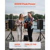 image:imageVEVOR Portable PA System with Microphone 300W Powered Sound System with 8 Channel Mixer Dual 8 Speakers Wireless Bluetooth Compact Stands USB SD XLR RCA Inputs for DJs Events Indoor ampOutdoor800W