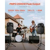 image:imageVEVOR Portable PA System with Microphone 300W Powered Sound System with 8 Channel Mixer Dual 8 Speakers Wireless Bluetooth Compact Stands USB SD XLR RCA Inputs for DJs Events Indoor ampOutdoor2000W
