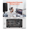 image:imageVEVOR Portable PA System with Microphone 300W Powered Sound System with 8 Channel Mixer Dual 8 Speakers Wireless Bluetooth Compact Stands USB SD XLR RCA Inputs for DJs Events Indoor ampOutdoor800W