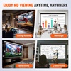 image:imageVEVOR Projector Screen 100 inch Manual Pull Down Projector Screen 169 4K 1080 HD Projector Screen AutoLocking Portable Projection Screen Projector Screen for Family Home Office TheaterTLES120