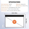 image:imageVEVOR Projector Screen 100 inch Manual Pull Down Projector Screen 169 4K 1080 HD Projector Screen AutoLocking Portable Projection Screen Projector Screen for Family Home Office TheaterTLES120