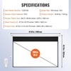 image:imageVEVOR Projector Screen 100 inch Manual Pull Down Projector Screen 169 4K 1080 HD Projector Screen AutoLocking Portable Projection Screen Projector Screen for Family Home Office TheaterTLES100