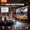 image:imageVEVOR Projector Screen 100 inch Manual Pull Down Projector Screen 169 4K 1080 HD Projector Screen AutoLocking Portable Projection Screen Projector Screen for Family Home Office TheaterTLES100