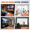 image:imageVEVOR Projector Screen 100 inch Manual Pull Down Projector Screen 169 4K 1080 HD Projector Screen AutoLocking Portable Projection Screen Projector Screen for Family Home Office TheaterTL100SA