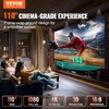 image:imageVEVOR Projector Screen 130inch Outdoor Projector Screen 169 Movie Screen Fixed Frame 3D Projector Screen for 4K HDTV Movie Theater110inch