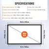 image:imageVEVOR Projector Screen 130inch Outdoor Projector Screen 169 Movie Screen Fixed Frame 3D Projector Screen for 4K HDTV Movie Theater110inch