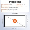 image:imageVEVOR Projector Screen 130inch Outdoor Projector Screen 169 Movie Screen Fixed Frame 3D Projector Screen for 4K HDTV Movie Theater120inch