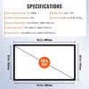 image:imageVEVOR Projector Screen 130inch Outdoor Projector Screen 169 Movie Screen Fixed Frame 3D Projector Screen for 4K HDTV Movie Theater130inch