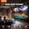 image:imageVEVOR Projector Screen 130inch Outdoor Projector Screen 169 Movie Screen Fixed Frame 3D Projector Screen for 4K HDTV Movie Theater155inch
