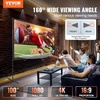 image:imageVEVOR Projector Screen with Stand 120 inch 169 4K 1080 HD Outdoor Movie Screen with Stand WrinkleFree Projection Screen with Bar Feet and Carry Bag for Home Theater Cinema Backyard Movie NightFlatfooted 100