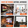 image:imageVEVOR Projector Screen with Stand 120 inch 169 4K 1080 HD Outdoor Movie Screen with Stand WrinkleFree Projection Screen with Bar Feet and Carry Bag for Home Theater Cinema Backyard Movie NightFlatfooted 120