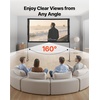 image:imageVEVOR Projector Screen with Stand 120 inch 169 4K 1080 HD Outdoor Movie Screen with Stand WrinkleFree Projection Screen with Bar Feet and Carry Bag for Home Theater Cinema Backyard Movie NightFlatfooted 80