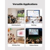 image:imageVEVOR Projector Screen with Stand 120 inch 169 4K 1080 HD Outdoor Movie Screen with Stand WrinkleFree Projection Screen with Bar Feet and Carry Bag for Home Theater Cinema Backyard Movie NightFlatfooted 80