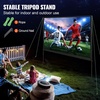 image:imageVEVOR Projector Screen with Stand 120 inch 169 4K 1080 HD Outdoor Movie Screen with Stand WrinkleFree Projection Screen with Bar Feet and Carry Bag for Home Theater Cinema Backyard Movie NightFlatfooted 100