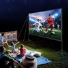 image:imageVEVOR Projector Screen with Stand 120 inch 169 4K 1080 HD Outdoor Movie Screen with Stand WrinkleFree Projection Screen with Bar Feet and Carry Bag for Home Theater Cinema Backyard Movie NightSixfooted 150