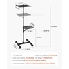 image:imageVEVOR Projector Stand 2 Shelves Laptop Floor Stand Projector Stands Table with Adjustable Height 3386 to 5354 inch IBeam Frame Projectors Stands Tripod for Meetings Outdoor Movies Video Stand