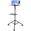 image:imageVEVOR Projector Stand with Wheels Laptop Stand Tripod Adjustable Height from 313 to 673 Projector Tripod Stand with 2 Trays amp Gooseneck Phone Holder for Outdoor Movies Home Office or StudioTripod with Wheels