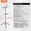 image:imageVEVOR Projector Stand with Wheels Laptop Stand Tripod Adjustable Height from 313 to 673 Projector Tripod Stand with 2 Trays amp Gooseneck Phone Holder for Outdoor Movies Home Office or StudioTripod with Wheels