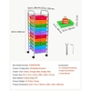 image:imageVEVOR Rolling Cart with Drawers 4 Drawer Storage Organizer Mobile Utility Cart with Steel Frame Universal Casters amp 2 Brakes for Office Classroom Craft Tools Garage Cleaning Supplies Rose Red156 L x 132 W x 390 H