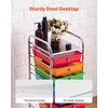 image:imageVEVOR Rolling Cart with Drawers 4 Drawer Storage Organizer Mobile Utility Cart with Steel Frame Universal Casters amp 2 Brakes for Office Classroom Craft Tools Garage Cleaning Supplies Rose Red156 L x 132 W x 390 H