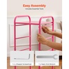 image:imageVEVOR Rolling Cart with Drawers 4 Drawer Storage Organizer Mobile Utility Cart with Steel Frame Universal Casters amp 2 Brakes for Office Classroom Craft Tools Garage Cleaning Supplies Rose Red154 L x 130 W x 320 H