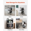 image:imageVEVOR Rolling Library Book Cart 150 lbs Capacity 177 x 130 x 346Inch Library Cart Double Sided LShaped Shelves with 2Inch Lockable Wheels Book Truck for Home Shelves Office and School Black150 LBS