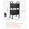 image:imageVEVOR Rolling Library Book Cart 150 lbs Capacity 177 x 130 x 346Inch Library Cart Double Sided LShaped Shelves with 2Inch Lockable Wheels Book Truck for Home Shelves Office and School Black150 LBS