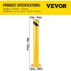 image:imageVEVOR Safety Bollard 36 Inch Height Bollard Post 55 Inch Diameter Steel Pipe Safety Bollard Post Yellow Steel Bollard Steel Safety Bollard with 8 Anchor Bolts Perfect for TrafficSensitive Area48Hx55D